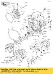 Here you can order the cover-clutch,inner klx300-b7 from Kawasaki, with part number 140320005: