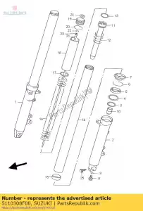 Suzuki 5110308F00 amortiguador - Lado inferior