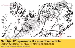 Aqui você pode pedir o parafuso, especial, 5mm em Honda , com o número da peça 90104KZ3B00: