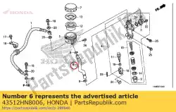 Tutaj możesz zamówić komp. W?? A, rr. G?ówny cylinder hamulca od Honda , z numerem części 43512HN8006: