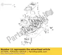 657099, Piaggio Group, fechamento completo do compartimento do capacete piaggio mp ibrido 125 3, Novo