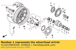 Here you can order the sprocket,finl 40t from Honda, with part number 41201MW4000: