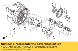 Honda 41201MW4000 piñón, finl 40t - Lado inferior