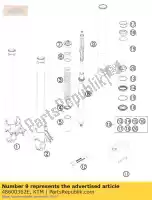 48600362E, KTM, outr tube l=500mm d=54/60 set ktm super duke supermoto 690 990 2005 2006 2007 2008 2009 2010 2011 2012 2013, New