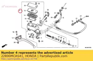 Honda 22890MCAS41 cilindro subconjunto, embrague - Lado inferior