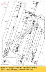 Ici, vous pouvez commander le joint auprès de Yamaha , avec le numéro de pièce 2BUF315800: