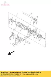 Aqui você pode pedir o garfo, turno 3 em Yamaha , com o número da peça 5PX185130000: