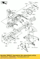 360010203, Kawasaki, lado da capa, rh, lwr vn1700e9f kawasaki vn 1700 2009 2010 2011 2012 2013 2014, Novo