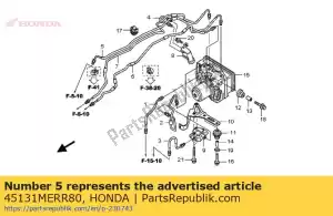 honda 45131MERR80 pijp comp. a, fr. rem - Onderkant