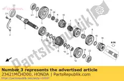 tandwiel, secundaire as eerst (40t) van Honda, met onderdeel nummer 23421MCHD00, bestel je hier online: