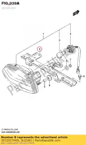 suzuki 3572027H00 suporte, co traseiro - Lado inferior