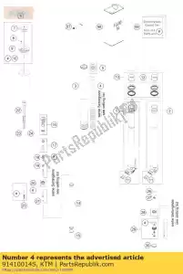 ktm 91410014S resorte 4,2n / mm set d = 5,0mm - Lado inferior