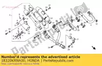 18320KRNA00, Honda, pipe comp,exh. honda crf  r x crf250r 250 , New