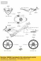 560690102, Kawasaki, padrão, roda zx600raf kawasaki zx 600 2010 2011 2012, Novo