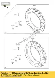 Here you can order the tire,rr,160/60zr17(69w), from Kawasaki, with part number 410090642: