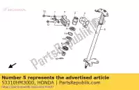 53310HM3000, Honda, eje comp, strg honda trx300ex fourtrax sporttrax 300 , Nuevo