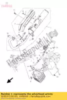 3D9E47100100, Yamaha, conjunto de silenciador 1 yamaha ybr 125 2005 2006, Nuevo