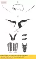 78008099100, KTM, decal set factory edition 10 ktm exc 125 200 250 300 400 450 530 2010, New