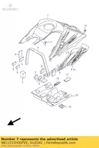 Suzuki 6811533H00FVE fita, tanque de combustível - Lado inferior