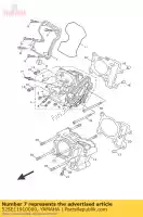 52SE11910000, Yamaha, coperchio, cilindro lui yamaha hw 125 151 2012 2016, Nuovo