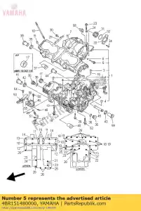 yamaha 4BR151480000 nozzle 2 - Bottom side