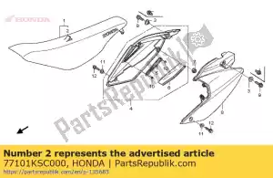 Honda 77101KSC000 skórzane siedzisko - Dół
