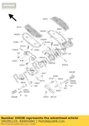 stap, rr, lh vn1500-a2 van Kawasaki, met onderdeel nummer 340281219, bestel je hier online: