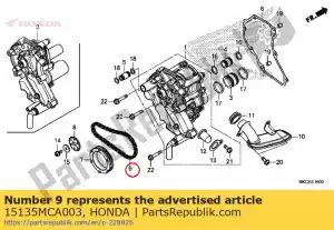 Honda 15135MCA003 chain, oil pump (did25h-5 - Bottom side