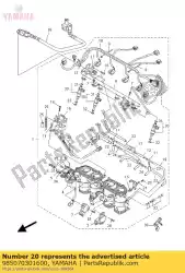 Here you can order the screw, pan head from Yamaha, with part number 985070301600: