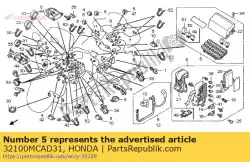 Aquí puede pedir arnés de alambre de Honda , con el número de pieza 32100MCAD31: