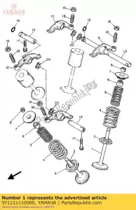 yamaha 5Y1121110000 válvula, entrada - Lado inferior