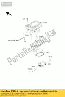 130010052, Kawasaki, motore a pistoni kx250-n2 kawasaki kx 250 2004 2005, Nuovo