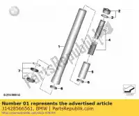 31428566561, BMW, tubo de horquilla, plateado bmw  1200 1250 2014 2015 2016 2017 2018 2019 2020 2021, Nuevo