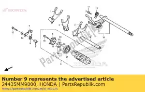 honda 24435MM9000 resorte, tope del tambor de cambio - Lado inferior