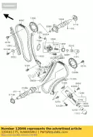 120461175, Kawasaki, tandwiel, nokkenas, fr, vn1500-d kawasaki vn 1500 1600 1996 1997 1998 1999 2000 2001 2002 2003 2004 2005 2006 2007, Nieuw