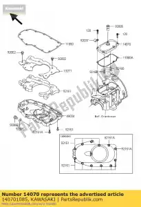 kawasaki 140701085 body-breather ej650-a1 - Bottom side