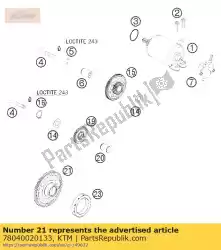 Ici, vous pouvez commander le engrenage à roue libre cpl. Auprès de KTM , avec le numéro de pièce 78040020133: