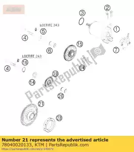 ktm 78040020133 freewheel gear cpl. - Bottom side