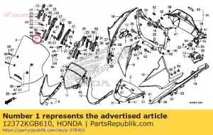 honda 12372KGB610 gomma b, coperchio laterale della testa - Il fondo