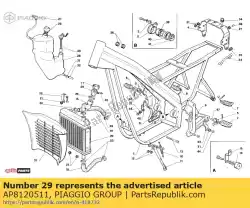 Ici, vous pouvez commander le bouchon de remplissage d'huile auprès de Piaggio Group , avec le numéro de pièce AP8120511: