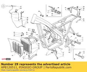 Piaggio Group AP8120511 bouchon de remplissage d'huile - La partie au fond