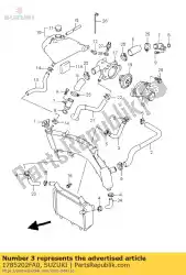 Aquí puede pedir manguera, salida del radiador de Suzuki , con el número de pieza 1785202FA0: