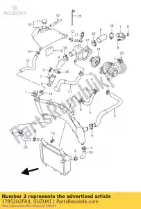 suzuki 1785202FA0 manguera, salida del radiador - Lado inferior