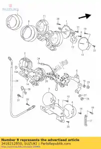 suzuki 3418212B50 parafuso, 3x21,2 - Lado inferior