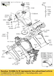 Here you can order the tank-comp-fuel,c. L. Green from Kawasaki, with part number 51088524517P: