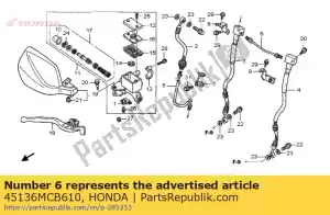 Honda 45136MCB610 tuyau comp., fr. frein bas - La partie au fond