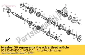 Honda 90559MM4000 placa, orifício - Lado inferior