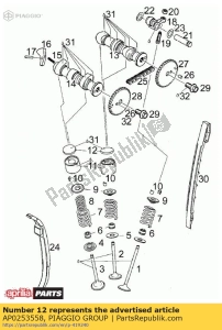 aprilia AP0253558 pad 3.8 - Onderkant