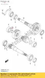 suzuki 083313120A circlip - Lado inferior