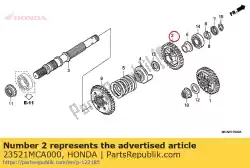 Here you can order the gear, final driven (36t) from Honda, with part number 23521MCA000: